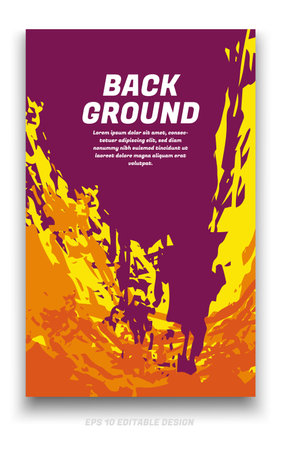 Abstract grunge background cover design with brush strokes concept. Design element for posters, magazines, book covers, brochure template, flyer, presentation.のイラスト素材