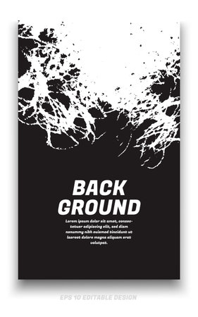Abstract grunge background cover design with brush strokes concept. Design element for posters, magazines, book covers, brochure template, flyer, presentation.のイラスト素材