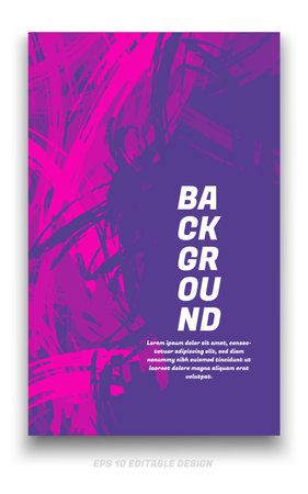Abstract grunge background cover design with brush strokes concept. Design element for posters, magazines, book covers, brochure template, flyer, presentation.のイラスト素材