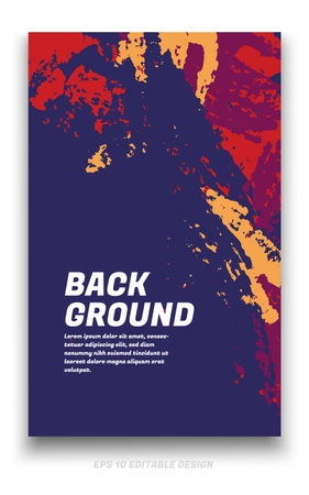 Abstract grunge background cover design with brush strokes concept. Design element for posters, magazines, book covers, brochure template, flyer, presentation.のイラスト素材