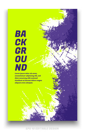 Abstract grunge background cover design with brush strokes concept. Design element for posters, magazines, book covers, brochure template, flyer, presentation.のイラスト素材