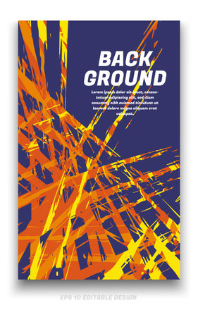 Abstract grunge background cover design with brush strokes concept. Design element for posters, magazines, book covers, brochure template, flyer, presentation.のイラスト素材