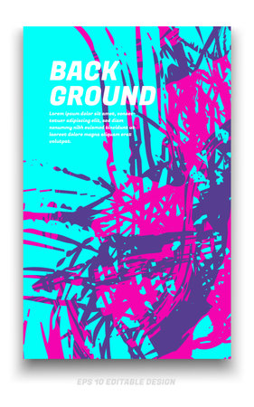 Abstract grunge background cover design with brush strokes concept. Design element for posters, magazines, book covers, brochure template, flyer, presentation.のイラスト素材