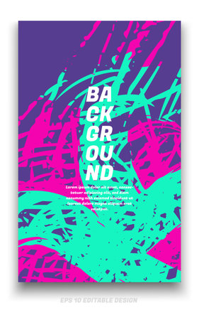 Abstract grunge background cover design with brush strokes concept. Design element for posters, magazines, book covers, brochure template, flyer, presentation.のイラスト素材