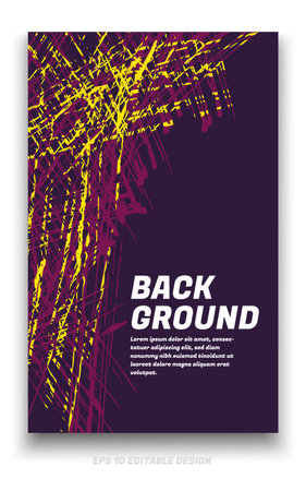Abstract grunge background cover design with brush strokes concept. Design element for posters, magazines, book covers, brochure template, flyer, presentation.のイラスト素材