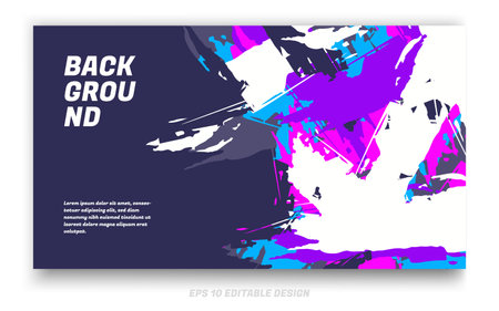 Abstract grunge background cover design with brush strokes concept. Design element for posters, magazines, book covers, brochure template, flyer, presentation.のイラスト素材