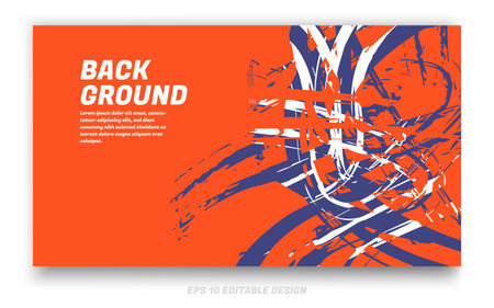 Abstract grunge background cover design with brush strokes concept. Design element for posters, magazines, book covers, brochure template, flyer, presentation.のイラスト素材