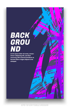 Abstract grunge background cover design with brush strokes concept. Design element for posters, magazines, book covers, brochure template, flyer, presentation.のイラスト素材