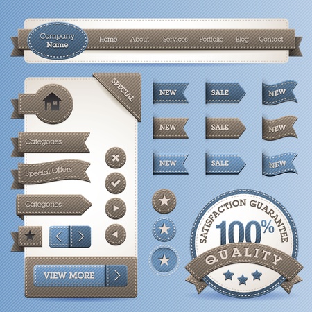 Web design vector elementsのイラスト素材