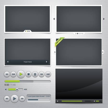 Set of web frames and elementsのイラスト素材