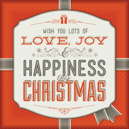 Vintage Christmas card のイラスト素材