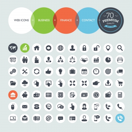 Set of business icons のイラスト素材