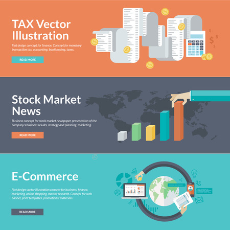Flat design illustration concepts for business and finance.のイラスト素材