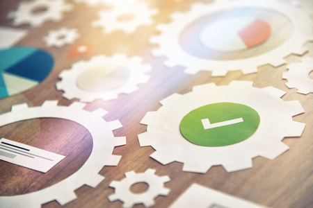 SEO. Concept for website and mobile website development and optimization, app development, responsive design optimization, social media and network.の写真素材