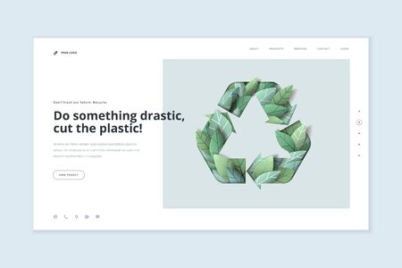 Recycle vector illustration concept of web page design for website and mobile website developmentのイラスト素材