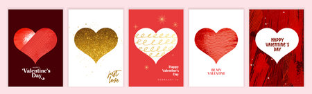 Happy Valentines day. Vector illustration concepts for background, greeting card, website and mobile website banner, social media banner, marketing material.のイラスト素材