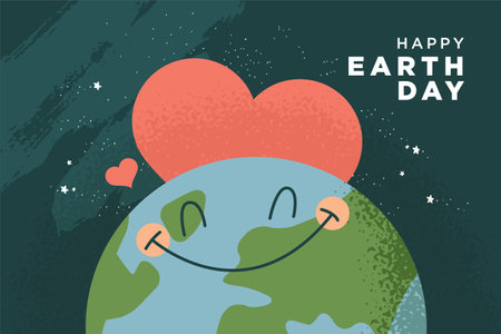 International Mother Earth Day. Ecology, environmental problems and environmental protection. Vector illustration for graphic and web design.のイラスト素材