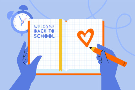 Education. Vector illustration concepts for graphic and web design, business presentation, marketing and print material. Back to school.のイラスト素材