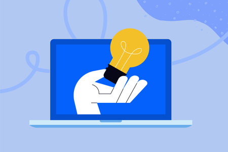 Business creative illustration. Vector concept of online business, startup, crowdfunding, know how, exchange of ideas. Illustration for web banner, social media, business presentatのイラスト素材