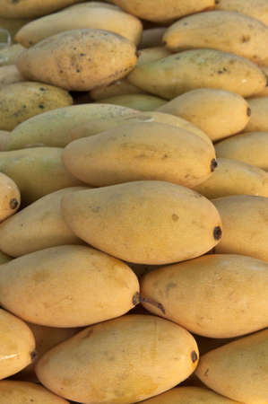 fresh mangoes in marketの写真素材