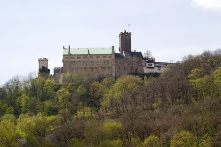 The Wartburg, Germany, in springの写真素材
