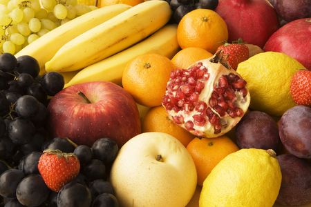 Assortment of fresh and healthy fruit.の写真素材