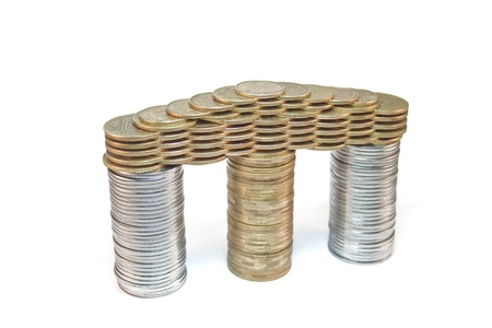 A portico build of coinsの写真素材