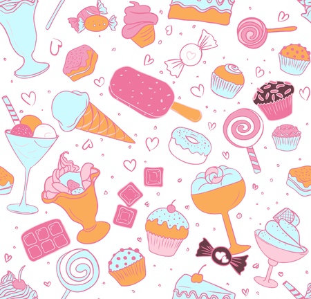 White seamless candy pattern
のイラスト素材