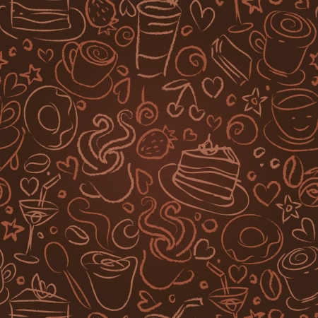Coffee time, seamless background for your design のイラスト素材