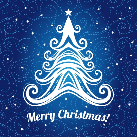 Christmas tree bue vector designのイラスト素材