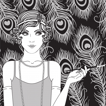 Retro party invitation design. Vector illustration.のイラスト素材