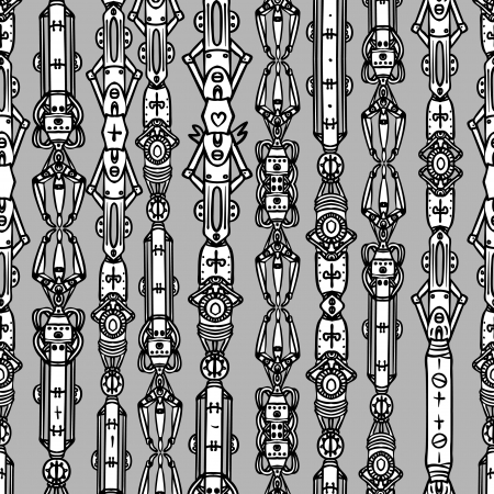 Steampunk seamless vector pattern, vector art