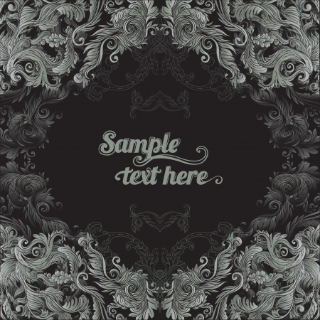 Vintage background ornate baroque pattern, vector illustrationのイラスト素材