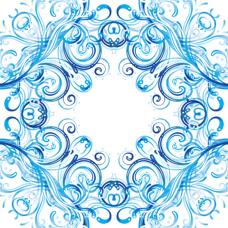 Frosty Christmas winter pattern illustration. のイラスト素材