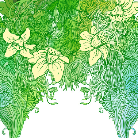 Vector floral frameのイラスト素材