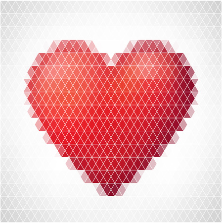 Pixel heart. Vector illustration.のイラスト素材