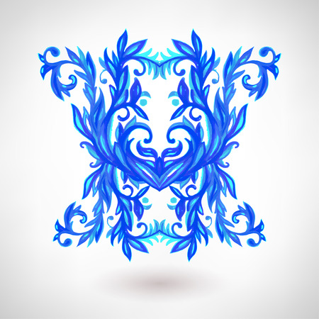 Floral pattern elements. Vector watercolor background. Baroque vintage floral texture.のイラスト素材