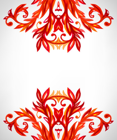 Floral pattern elements. Vector watercolor background. Baroque vintage floral texture.のイラスト素材