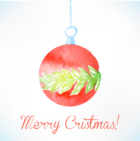 Christmas ball. Christmas decoration. Watercolor Christmas designのイラスト素材