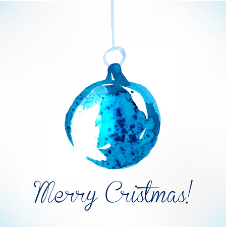 Christmas ball. Christmas decoration. Watercolor Christmas designのイラスト素材