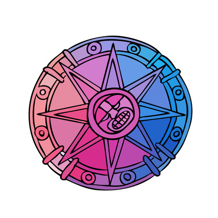 Vintage Adventures: vector set. Design elementsのイラスト素材