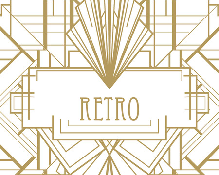 Art deco geometric pattern (1920's style)のイラスト素材