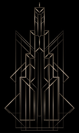 Art deco geometric pattern (1920's style)のイラスト素材