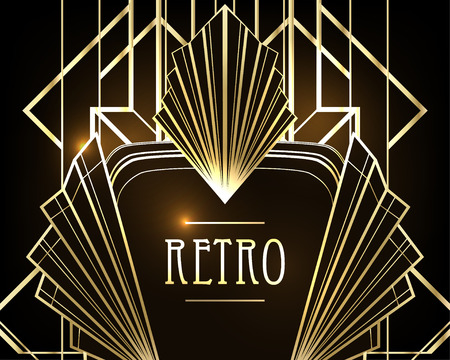 Art deco geometric pattern (1920's style)のイラスト素材