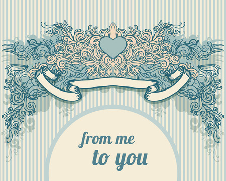 Vintage design elements set. Ribbons. Vector illustration.のイラスト素材