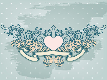 Vintage design elements set. Ribbons. Vector illustration.のイラスト素材