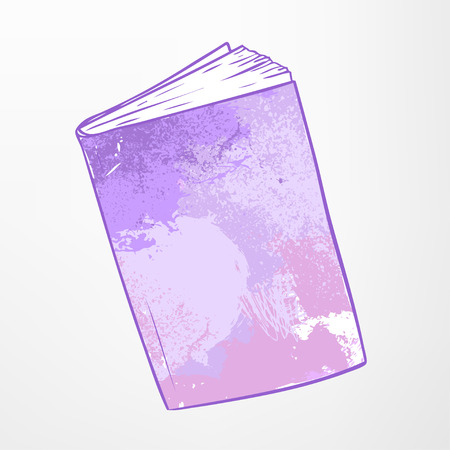 Back to school: Doodle style science laboratory beakers and test tubes illustration on a book's cover in vectorのイラスト素材