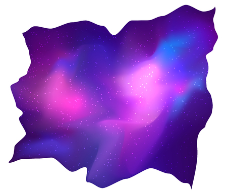 My Galaxy. Vector bright colorful cosmos illustration with sacred geometry. Abstract cosmic background with stars. Astronomy, astrology, alchemy, boho and magic texture. lens flareのイラスト素材