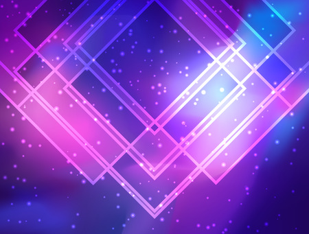 My Galaxy. Vector bright colorful cosmos illustration with sacred geometry. Abstract cosmic background with stars. Astronomy, astrology, alchemy, boho and magic texture. lens flareのイラスト素材