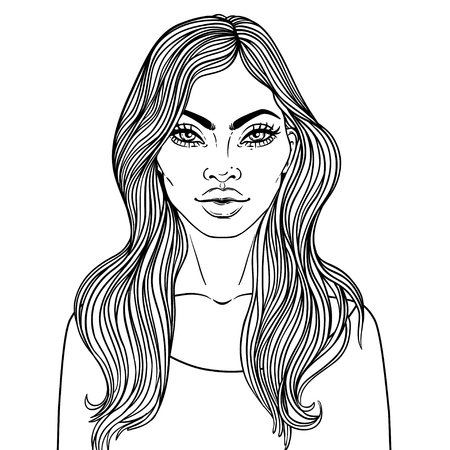 African American Pretty Girl Vector Illustration Of Black Woman